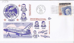 USA-AERO N° 1587 S/L.DE EDWARDS/7.10.85  THEME: NAVETTE SPACIALE - 3c. 1961-... Storia Postale