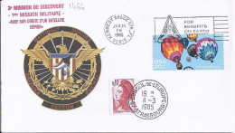USA-AERO N° 1466 S/L.DE KENEDY SC/24.1.85  THEME: NAVETTE SPACIALE - 3c. 1961-... Lettres