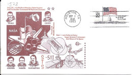 USA-AERO N° 1578 S/L.DE HOUSTON/1.9.85  THEME: NAVETTE SPACIALE - 3c. 1961-... Cartas & Documentos