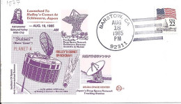 USA-AERO N° 1577 S/L.DE BARSTOW/18.8.85  THEME: MISSION HALLEY - 3c. 1961-... Covers