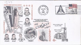 USA-AERO N° 1577 S/L.DE KENEDY SC/29.8.85  THEME: NAVETTE SPACIALE - 3c. 1961-... Storia Postale