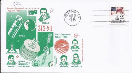 USA-AERO N° 1577 S/L.DE HOUSTON/29.8.85  THEME: NAVETTE SPACIALE - 3c. 1961-... Cartas & Documentos