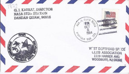 USA-AERO N° 1372S/L.DE ILE DE GUAM/5.10.84  THEME: NAVETTE SPACIALE - 3c. 1961-... Cartas & Documentos
