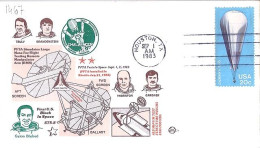 USA-AERO N° 1467 S/L.DE HOUSTON/1.9.83  THEME: NAVETTE SPACIALE - 3c. 1961-... Cartas & Documentos