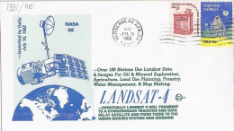 USA-AERO N° 1331/1181 S/L.DE VANDENBERG/16.7.82  THEME: SATELLITE METEO - 3c. 1961-... Covers