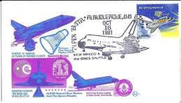 USA-AERO N° 1335 S/L.DE ALBUQUERQUE/16.10.81  THEME: NAVETTE SPACIALE - 3c. 1961-... Lettres