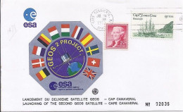 USA-AERO N° 1187+COMPL. S/L.DE CAPE CANAVERAL/14.7.78  THEME: SATELLITE GEOS - 3c. 1961-... Storia Postale