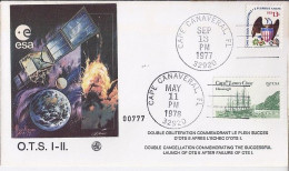 USA-AERO N° 1187/1073 S/L.DE CAPE CANAVERAL/13.9.77  THEME: SATELLITE OTS II - 3c. 1961-... Storia Postale