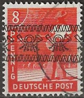 GERMANY 1948 Currency Reform - Sower Overprinted - 8pf. - Red FU - Usados