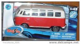 MAISTO - DIE CAST MODEL-AUTOMODELLO-CAR MODEL - VOLKSWAGEN VAN OF '70S (RED) - SCALA 1:43 - Maisto