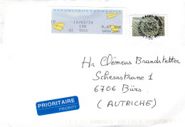70300 Luxeuil-les-Bains 2024 Papierflieger - Elephant Elefant - Briefe U. Dokumente