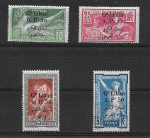 GRAND LIBAN  GREAT LEBANON  1925 OLYMPIC GAMES ROMA SURCHARGED  MNH - Neufs