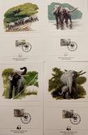 Sri-Lanka - 4 Feuillets WWF - Eléphants (1986) - Sri Lanka (Ceylon) (1948-...)