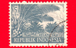 INDONESIA - Usato - 1960 - Prodotti Agricoli - Olio Di Palma - 5 Sen - Indonésie