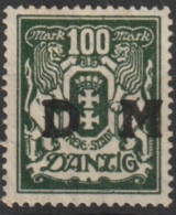 INr. 34 Deutschland Freie Stadt Danzig, Dienstmarken       1922, 16. Dez./1923, 2. Juli. Dienstmarken: Freimarken K - Service