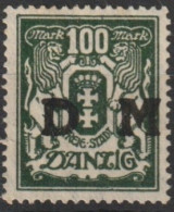 INr. 34 Deutschland Freie Stadt Danzig, Dienstmarken       1922, 16. Dez./1923, 2. Juli. Dienstmarken: Freimarken K - Officials