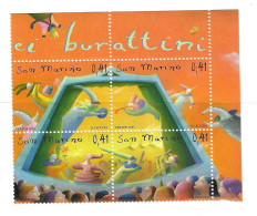 SAN MARINO - 2003 - TEATRO MARIONETTE - BLOCCO 4 VALORI - NUOVO MNH**(YVERT 1898\1901 - MICHEL 2105\8 - SS 1954\7) - Unused Stamps