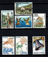 Andorra Esp  1975/1986 Yv. 88, 132, 176, 177, 178, 179, 181 (o) (7 Val.) - Oblitérés