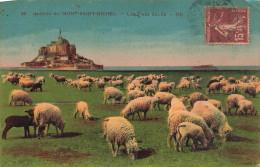 FRANCE - Le Mont Saint Michel - Les Prés Salés - Grèves - Troupeau De Moutons - Carte Postale Ancienne - Le Mont Saint Michel