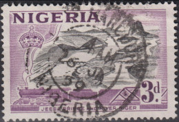 1958 Nigeria (...-1960) ° Sn:NG 84ia, Sg:NG 73a, Jebba Bridge And River Niger - Die Ia Rotary Printing - Nigeria (...-1960)