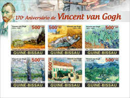 Guinea Bissau 2023, Art, Van Gogh, 6val In BF IMPERFORATED - Modernos