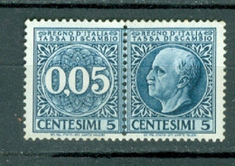 Italie   Tassa Di Scambio   0.05 Lire   ( * )  TB   - Revenue Stamps