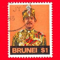 BRUNEI - Usato - 1974 - Sultano Hassanal Bolkiah (1° Serie) (1974-1978) - 1 - Brunei (1984-...)