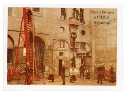 SAPEURS POMPIERS DE PARIS LOT 5 CARTES TIRAGE LIMITE A 2000 EXEMPLAIRES REPRODUCTION - Feuerwehr