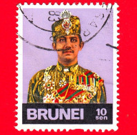 BRUNEI - Usato - 1974 - Sultano Hassanal Bolkiah (1° Serie) (1974-1978) - 10 - Brunei (1984-...)