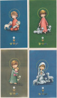 Images Religieuses--Lot De 4 Images ..illustrateur  ???   ...1964--Lille --éd Espagnole  ALTAR - Imágenes Religiosas