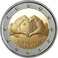 Malta  2016     2 Euro Commemo   "Amour"  !!! UNC - Malte