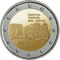 Malta  2016     2 Euro Commemo   Tempels Van Ggantija - Temples De Ggantija  !!! UNC - Malta