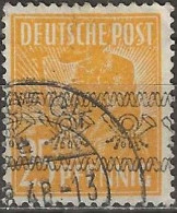 GERMANY 1948 Currency Reform - Gardener Overprinted - 25pf. - Orange FU - Gebraucht