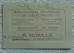 CARTE DE VISITE 59 LA MADELEINE LEZ LILLE - ELECTRICIEN R. NOAILLE - La Madeleine