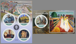 GUINEA-BISSAU 2023 MNH Edvard Munch Paintings Gemälde M/S+S/S – OFFICIAL ISSUE – DHQ2408 - Otros & Sin Clasificación