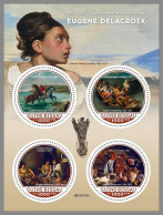 GUINEA-BISSAU 2023 MNH Eugene Delacroix Paintings Gemälde M/S – OFFICIAL ISSUE – DHQ2408 - Otros & Sin Clasificación