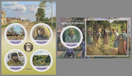 GUINEA-BISSAU 2023 MNH Camille Pissarro Paintings Gemälde M/S+S/S – OFFICIAL ISSUE – DHQ2408 - Otros & Sin Clasificación