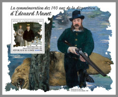 GUINEA REP. 2023 MNH Edouard Manet Paintings Gemälde S/S – OFFICIAL ISSUE – DHQ2408 - Otros & Sin Clasificación