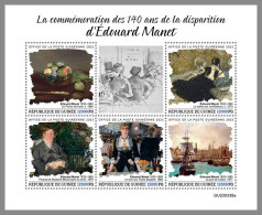 GUINEA REP. 2023 MNH Edouard Manet Paintings Gemälde M/S – OFFICIAL ISSUE – DHQ2408 - Otros & Sin Clasificación