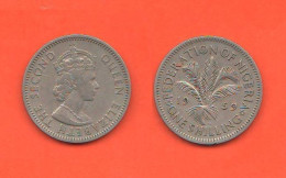 Great Britain Nigeria One Shilling 1959 Amministrazione Britannica UK British Commonwealt Nickel Coin C 3 - Colonie