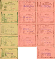Romania, 1930-1931, Lot Of 14 Bank Receipts, Insurance Payments - "Asigurarea Romaneasca" Bucuresti - Other & Unclassified