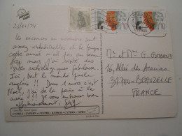 Chypre , Carte De Limassol 1994 Pour Beauzelle - Storia Postale