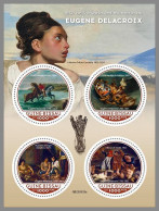 GUINEA-BISSAU 2023 MNH Eugene Delacroix Paintings Gemälde M/S – IMPERFORATED – DHQ2408 - Otros & Sin Clasificación