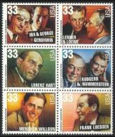 VERINIGTE STAATEN ETATS UNIS USA 1999 BROADWAY SONGWRITERS SET 6V. SC 3345-50 YV 2933-2938 MI 3186-91 SG 3667-72 - Unused Stamps