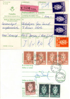 Norwegen 1972, 10 Dienstmarken Vorder- U. Rückseitig Auf Paketkarte V. Tromsö - Lettres & Documents