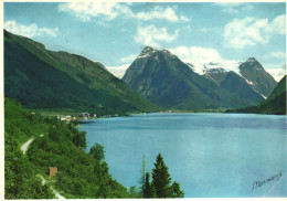 FJÆRLAND FJORD, SOGN, LAKE, MOUNTAIN, ARCHITECTURE, NORMANN EDITION, NORWAY, POSTCARD - Norwegen