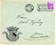 Schweiz 1935, 10 C. Auf Illustriertem Umschlag Der Bürgergesellschaft Bern - Brieven En Documenten
