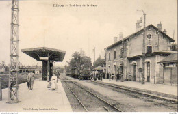 D47   LIBOS   Intérieur De La Gare   ............   Vue Intérieure Avec Train Moyen Plan - Libos