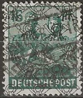 GERMANY 1948 Currency Reform - Bricklayer And Reaper Overprinted All Over Stamp - 16pf. - Green FU - Usados