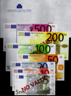 EURO Token, Note Set ECB  5 - 500 EURO, RRRRR, UNC, W/envelope - Andere - Europa